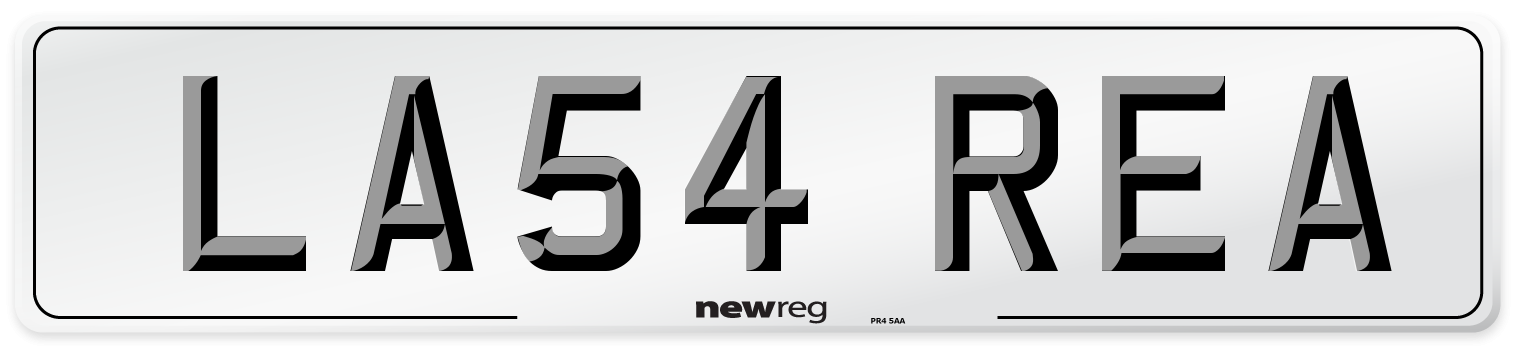 LA54 REA Number Plate from New Reg